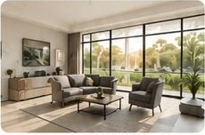 Completed modern home interior by Nazcon Construction